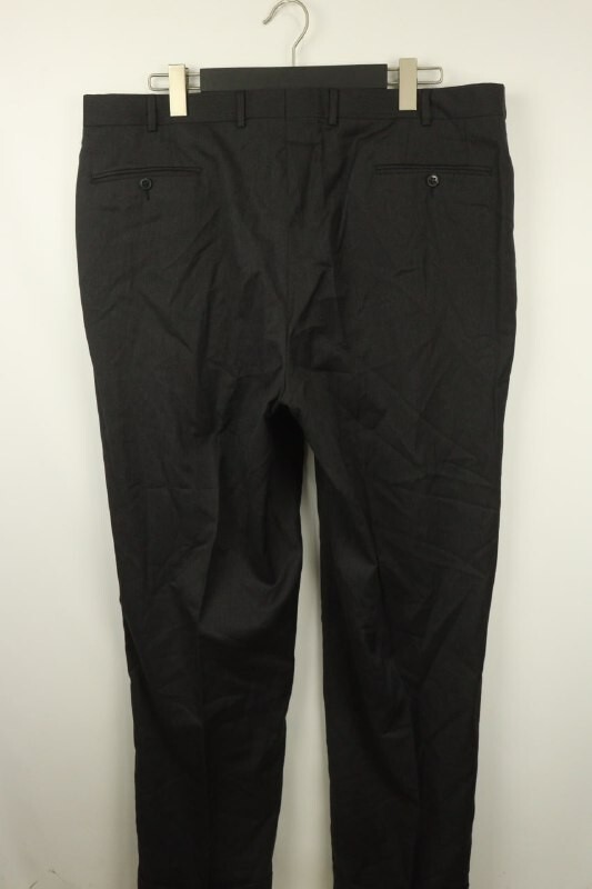 Pantalone abito Yves Saint Laurent nero tasche a taglio piatto davanti gamba dritta 58
