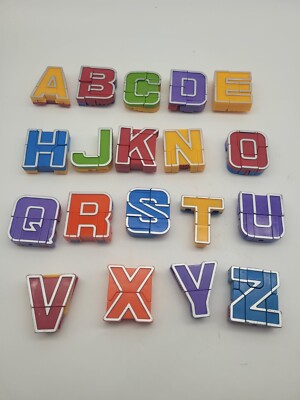 Lot of 19 Alpha Bot Transformer Robot Alphabet Letters