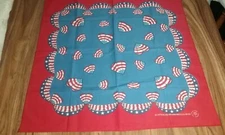 Vintage Patriotic Hav A Hank Hearts Bandana Hanky Made In USA Cotton Blend