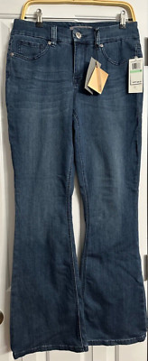 NWT Melissa Mccarthy Seven 7 Flare Denim Jeans Blue Slimming Silhouette System 8