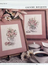 Country Bouquets 2 Designs Single Pattern 2 Pages From Magazine Cross Stitch
