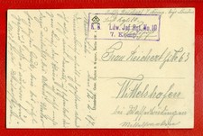 LATVIA RUSSIA GERMANY MITAU OBER OST WW l CANCELLED FELDPOST POSTCARD 1603