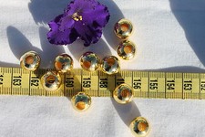 12mm Gold Plated Round Spacer Metal Beads Findings 10 pieces