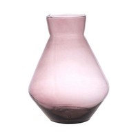 Inna-Glas Blumenvase Ramunda Aus Glas, Recycelt, Violett-Klar, 25 Cm, Ø 19 Cm