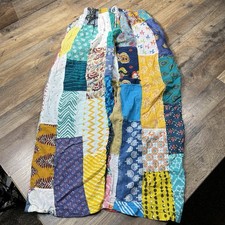 Patchwork Palazzo Pants Women  s Size Small 100 Cotton
