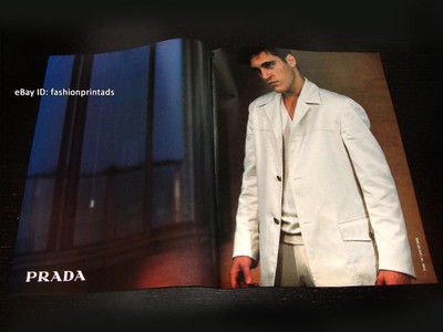 vintage PRADA Menswear 2-Page PRINT AD Spring 1997 JOAQUIN PHOENIX