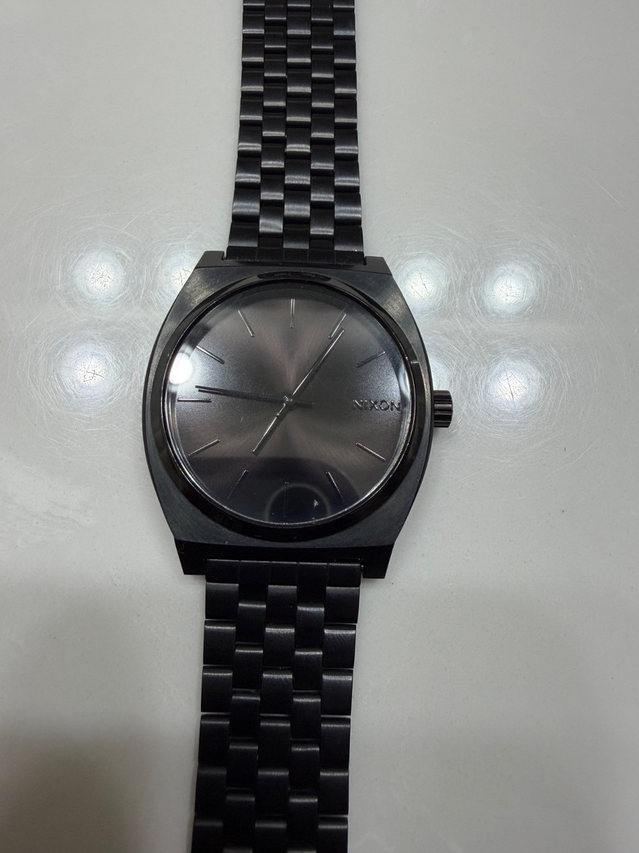 Nixon All Black Time Teller Watch - A045 001 Amazon.com: NIXON Time Teller A045. 100m Water Resistant  main image 3