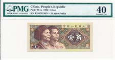 People s Bank of China China 1 Jiao 1980  PMG  40