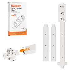 Outlet Extender Stick Features 2 USBA, USBC and 2 AC Outlets, Adjustable Dis...