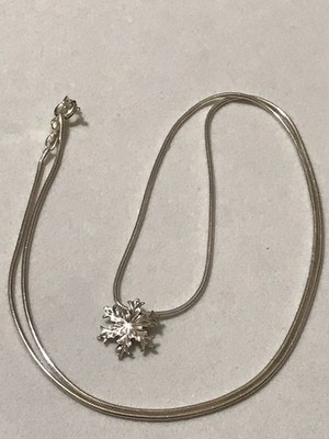 Vintage VIMAR Sterling Silver Necklace Snowflake