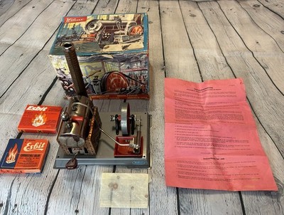 Wilesco Steam Engine Toy D5 w/box Vintage 1960s Dampfmaschine Germany - Working