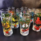 Vintage 12 Days of Christmas Indiana Glass USA Water Tumbler 12oz