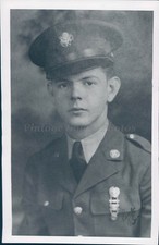 1943 Photo Military Oran Lass Sergeant Kansas City MO Driver Roosevelt Jeep