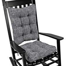 Rocking Chair Cushion Set with Thick Padding, Back Pillow Seat Cushion Gray