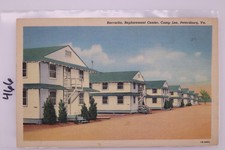 Camp Lee Petersburg VA Barracks Replacement Center 1942 Curt Teich Linen Postcar