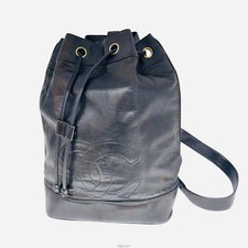 CHANEL Vintage CC Bucket Drawstring One Shoulder Backpack Sling Bag 153692992