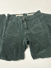 Pilcro Anthropologie Pants Womens 27 Green Corduroy High Rise Skinny Stretch