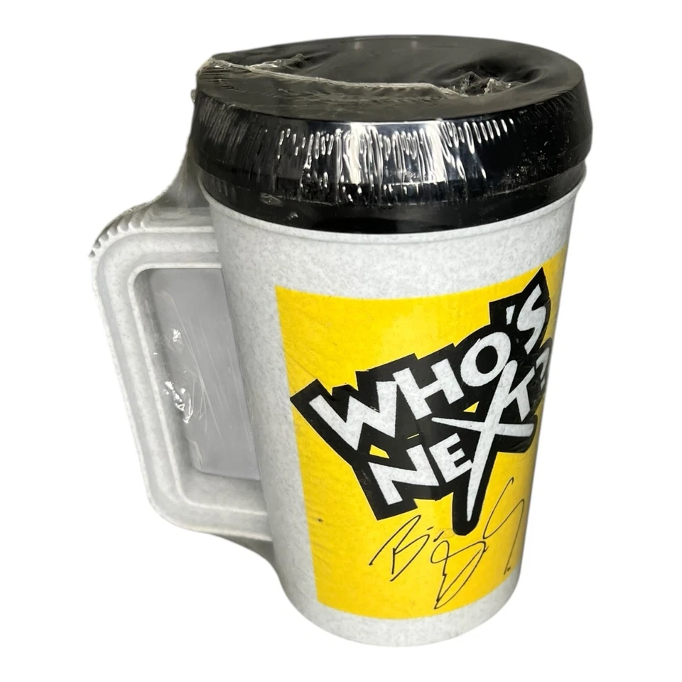 1998 WCW Wrestling Who’s Next? Goldberg Collectible Insulated Cup - SEALED - Image 2 of 2