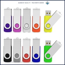 64GB USB 3.0 Flash Drive 10 Pack with High Speed Data Transfer & Mixed Colors