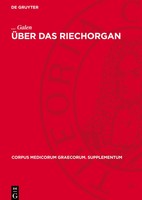 Galen | ÜBer Das Riechorgan | Buch | Deutsch | De Gruyter | EAN 9783112728765