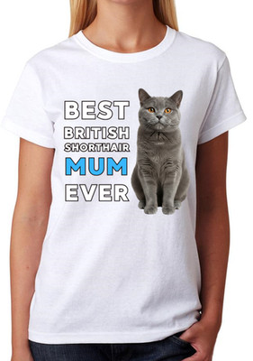 Best British Shorthair Mum Ever Damen T-Shirt Katze Geschenk Haustierliebhaber Mutter Tee