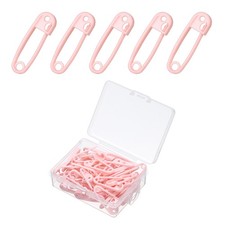 50PCS Plastic Safety Pins, 1.1" Knitting Markers Crochet Clip, Pink