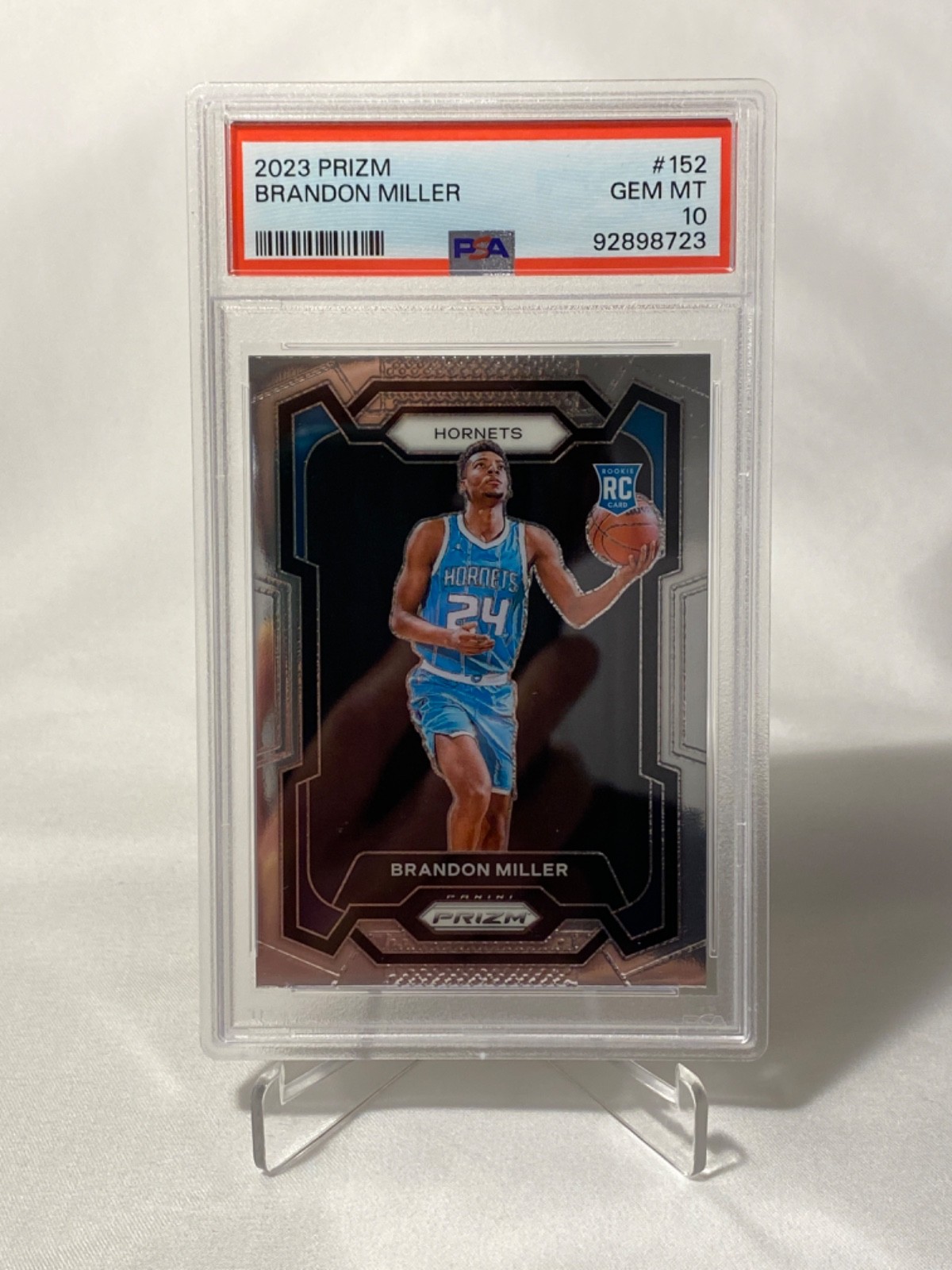 2023-24 Prizm Brandon Miller #152 Base Rookie RC PSA 10