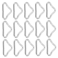 40 PCS Triangle Ring Trampoline Parts Baby Rings Clips Stainless