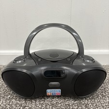 iLive IBC233B Bluetooth CD Player FM Radio Boombox Black Audio Input