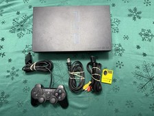 Sony PlayStation 2 Console Bundle - Black SCPH-30001 TESTED WORKING W 1 Game