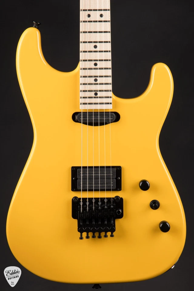Charvel USA Custom Shop San Dimas HS Floyd Rose - Taxi Cab Yellow - Image 2 of 4