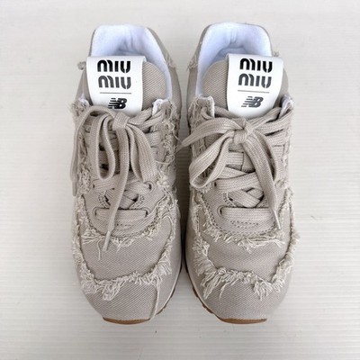 MIUMIU x New Balance Collaboration Sneakers With Fringe Size 36