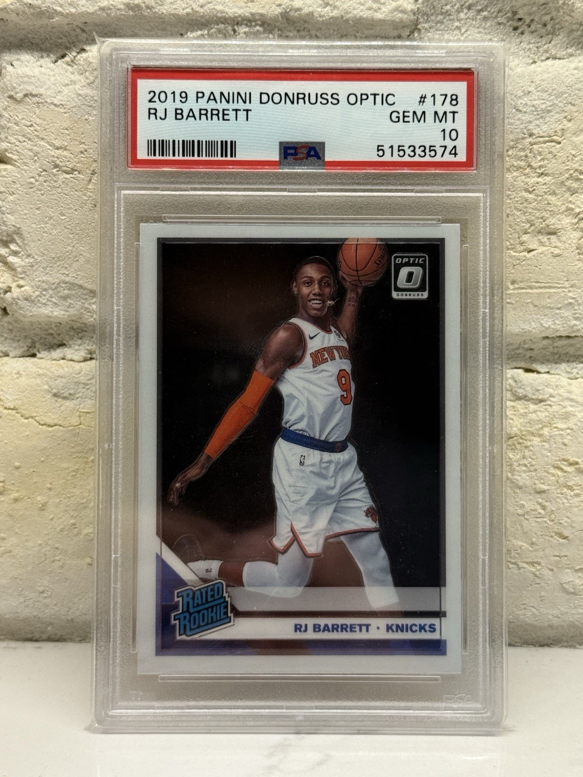 2019-20 Donruss Optic RJ Barrett Rookie RC #178 Knicks PSA 10
