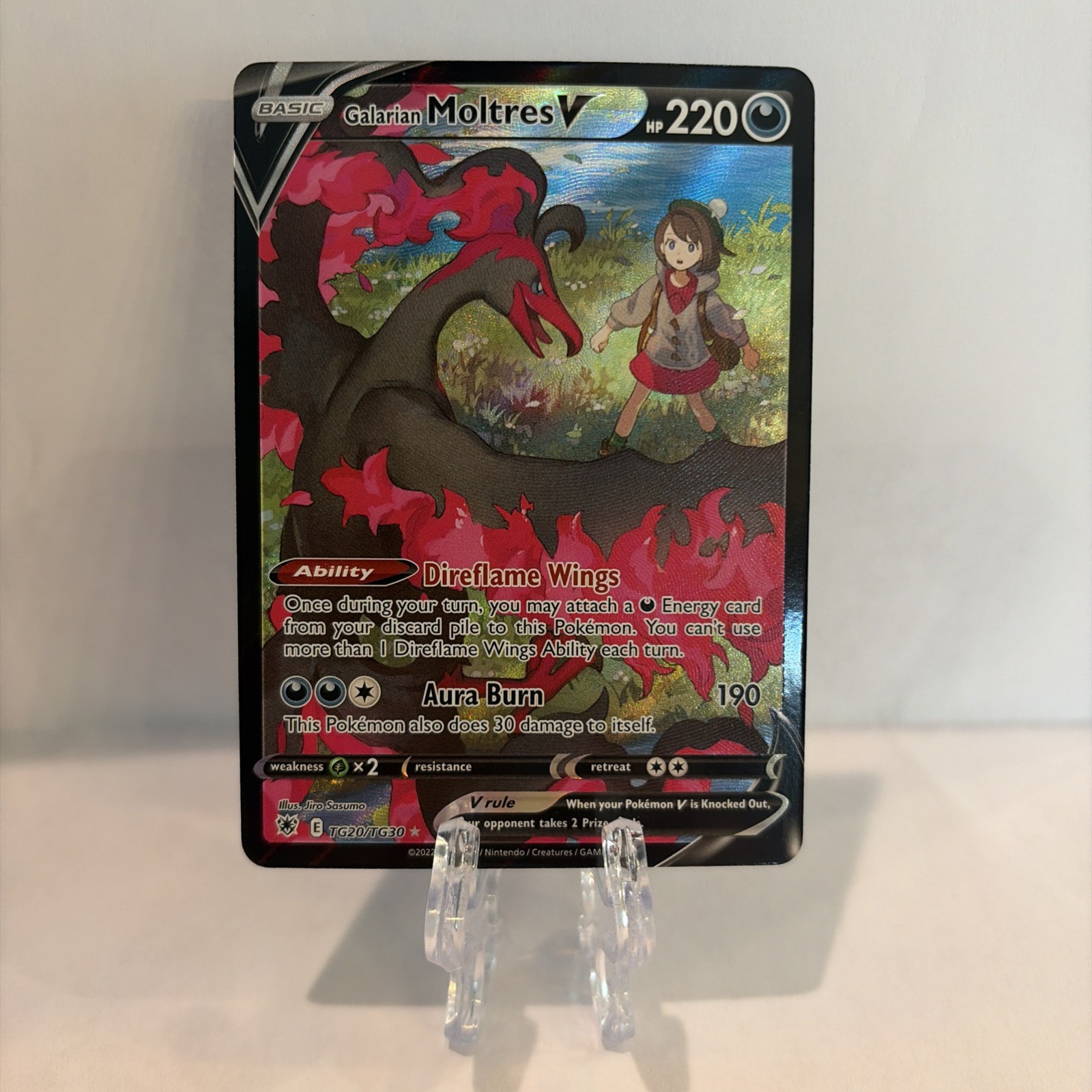 Galarian Moltres V TG20/TG30 Holo Astral Radiance Trainer Gallery Pokemon NM