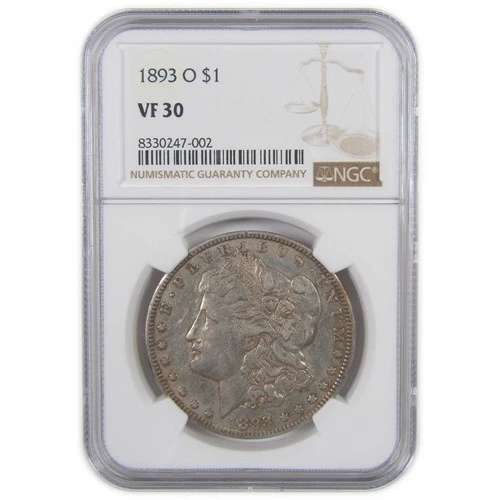 1893 O Morgan Dollar VF 30 NGC Silver $1 Coin SKU:I18271