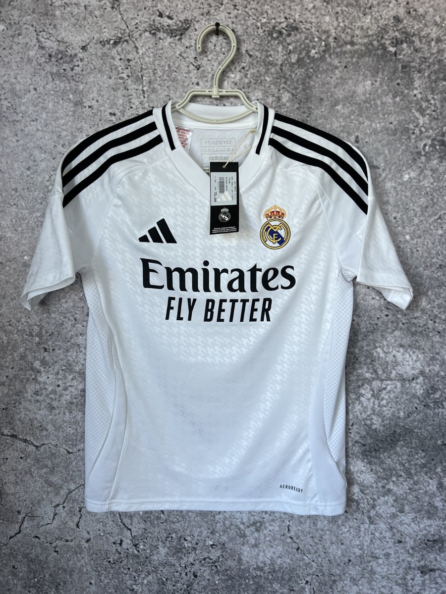 ADIDAS REAL MADRID 2024-25 HOME SOCCER JERSEY YOUTH SIZE M 11-12Y
