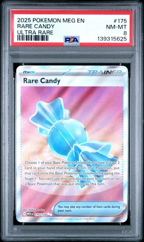 Rare Candy graded PSA 8 for sale on eBay