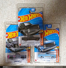 Hot Wheels '83 Chevy Silverado Pickup Lot of 3 With Protector