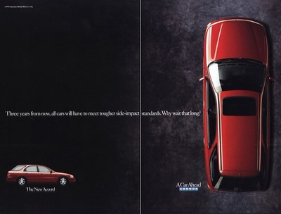 1994 Honda Accord: Three Years From Now Vintage Print Ad