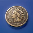 1859 Indian Head cent-1st year of Indian Head-167 yrs old. Partial Liberty