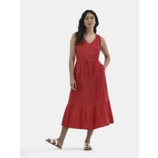 Time And Tru Sleeveless Midi Dress Size Large Pink