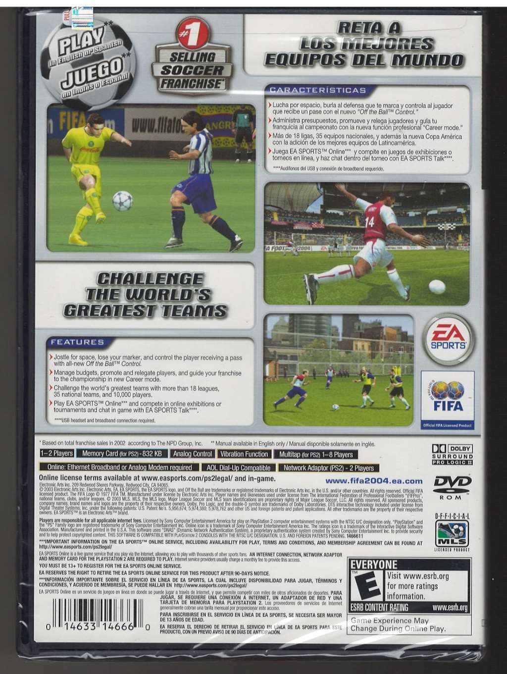 FIFA Soccer 2004 PS2 (Brand New Factory Sealed US Version) Playstation 2  14633146660