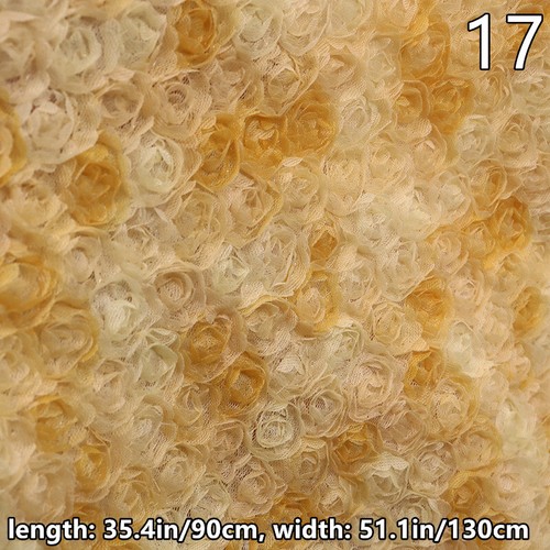 Tela de malla con flores de rosa 3D para boda vestido formal costura hágalo usted mismo manualidades - Imagen 21 de 38