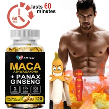 Male Health Capsules Maca Root 10000mg ,Peruvian Ginseng Extract for Men & Women