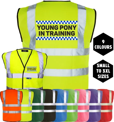 CORPORATE TOGS Equine Hi-Vis YOUNG PONY IN TRAINING Horse Equestrian Safety Vest Tabard