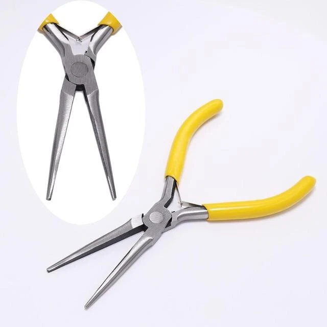 6 inch Needle Nose Pliers Rubber Handle Spring Open Lightweight Wire Workbench