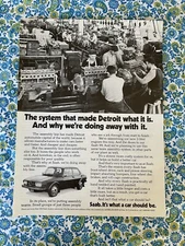 Vintage 1972 Saab 99 Print Ad Detroit Assembly Line