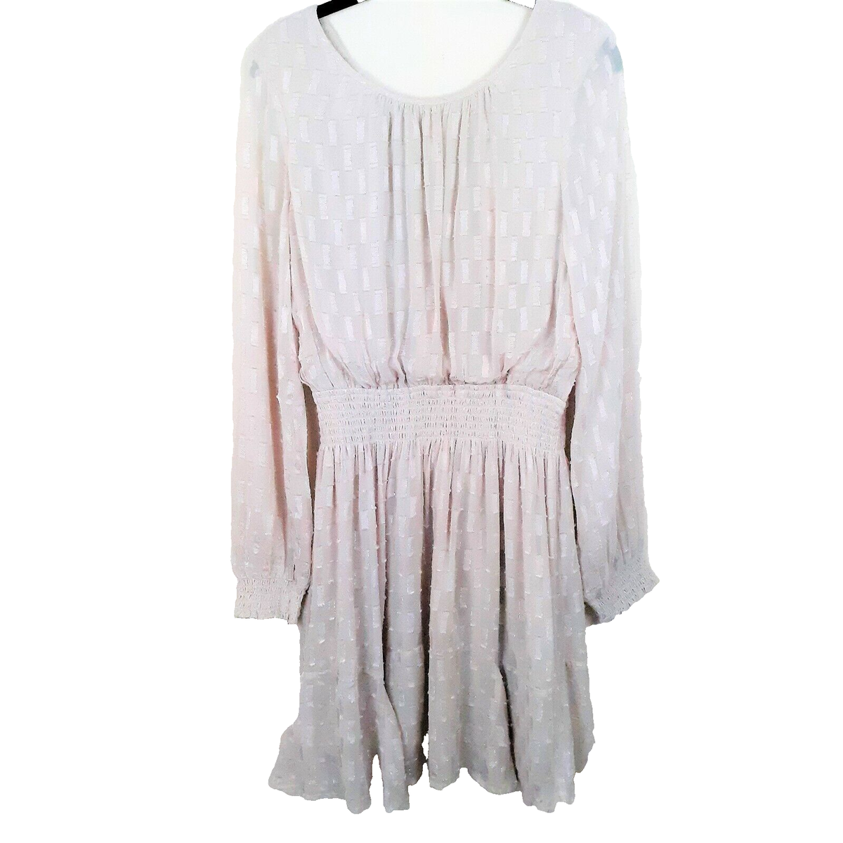 open back smock dress Princess Polly Let's Dance cheesecloth puff sleeve open tie back mini smock  dress in white