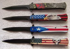 ElitEdge Tactical Knife Assortment Lot ABS Handle 420C Steel Assist | PAT 7