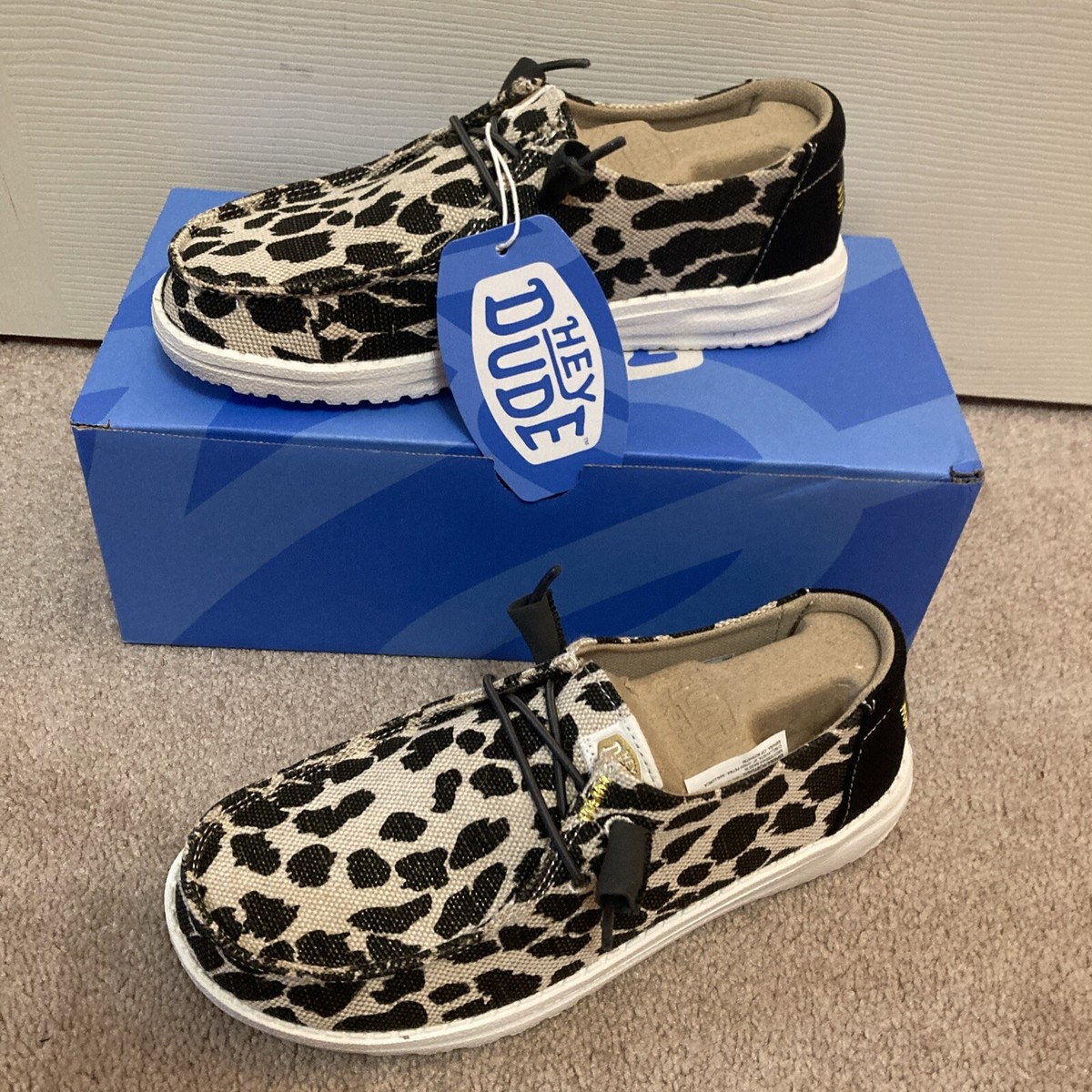 Hey Dude - Women's Wendy Leopard Sparkle Woven Slip-On Shoes